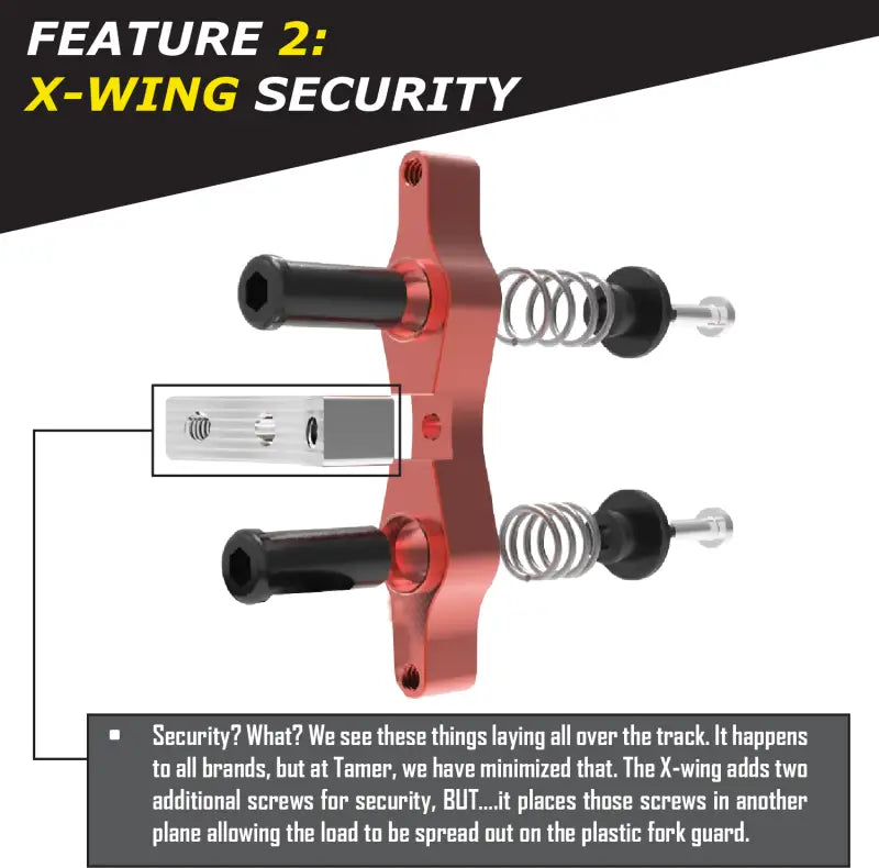 Tamer Double Button X Wing Red