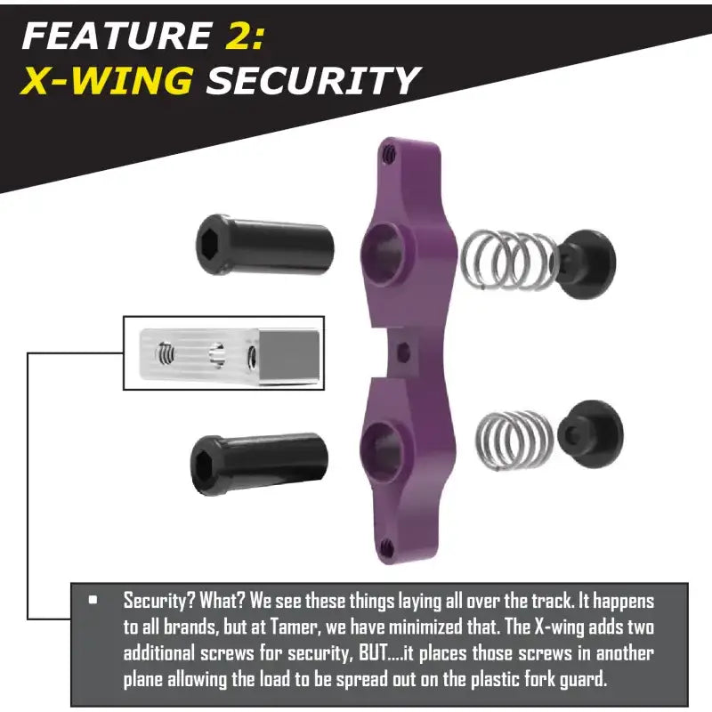 Tamer Double Button X Wing Purple - TAMER