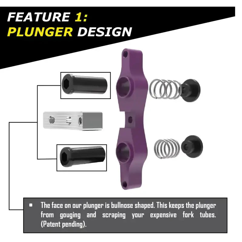 Tamer Double Button X Wing Purple - TAMER