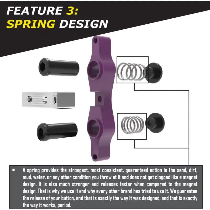 Tamer Double Button X Wing Purple - TAMER