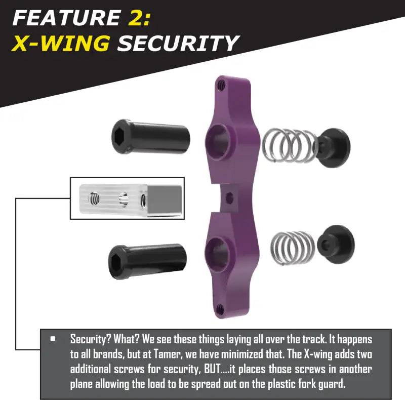 Tamer Double Button X Wing Purple - TAMER