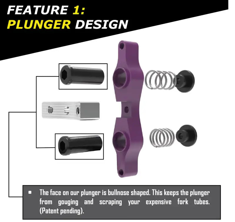 Tamer Double Button X Wing Purple - TAMER