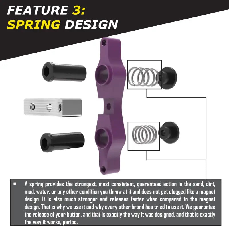 Tamer Double Button X Wing Purple - TAMER