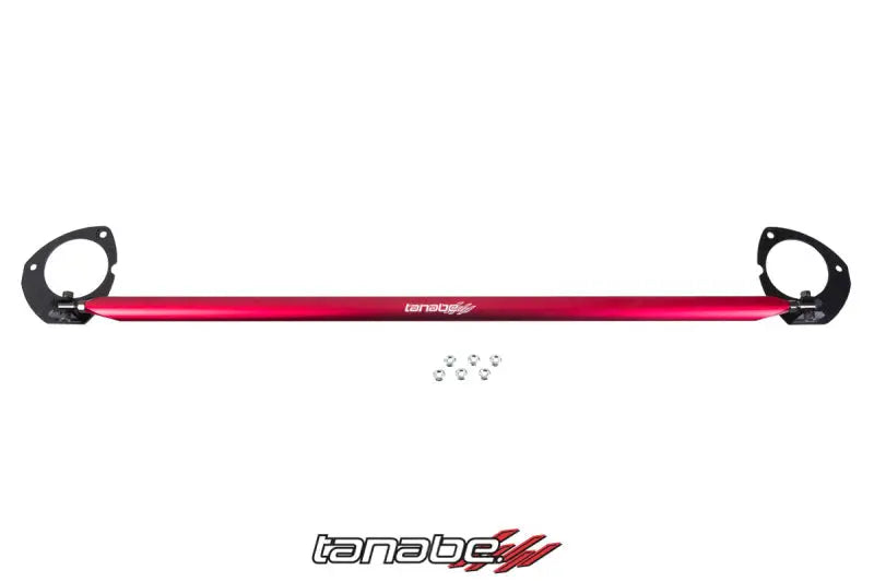 Red strut tower bar for Honda Civic Type-R enhances performance and looks great