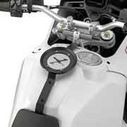 Motorcycle tank bag mount with X emblem for Tanklock Mount Duc, includes mounting hardware