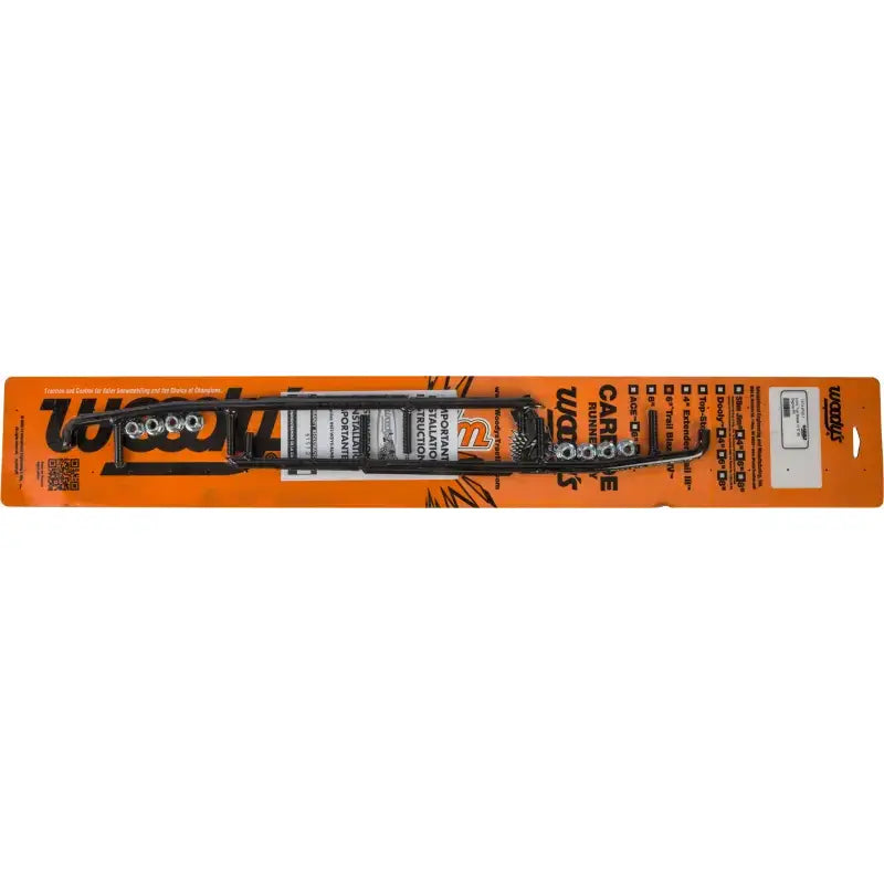 Black plastic windshield wiper blade with multiple attachment points for TAT4-9750 6’’ Carbide Runners A/C