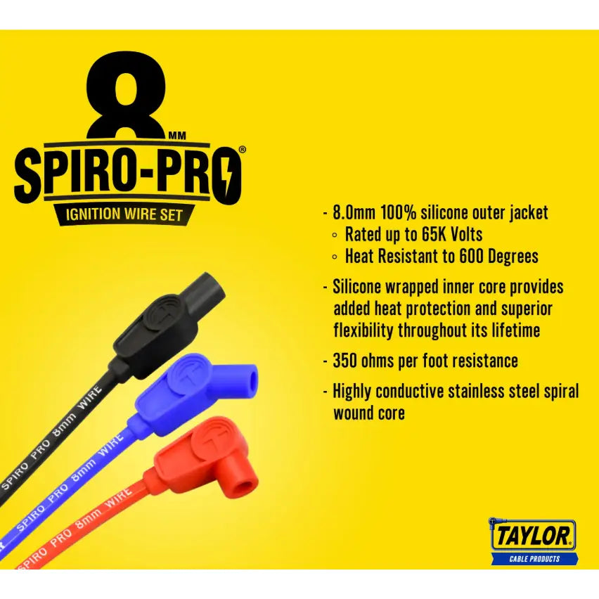 Taylor Cable 76046 Spark Plug Wire Set - Black