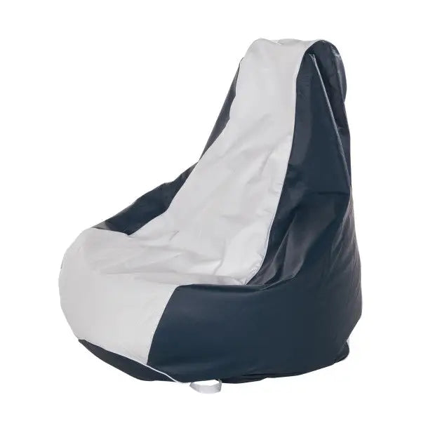 Taylor Made Made In USA Boat Seat 81004 - White Navy Teardrop Marine Beanbag