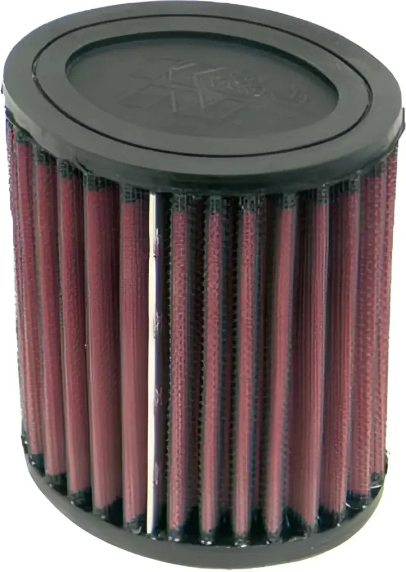 Red and black oval K&N air filter for TB-8002 Air Filter model, high-performance air filter