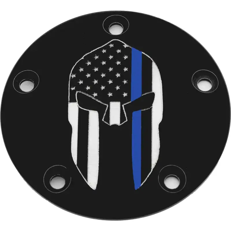 CUSTOM ENGRAVING Tc Timer Cover Sparta Blue Line Black