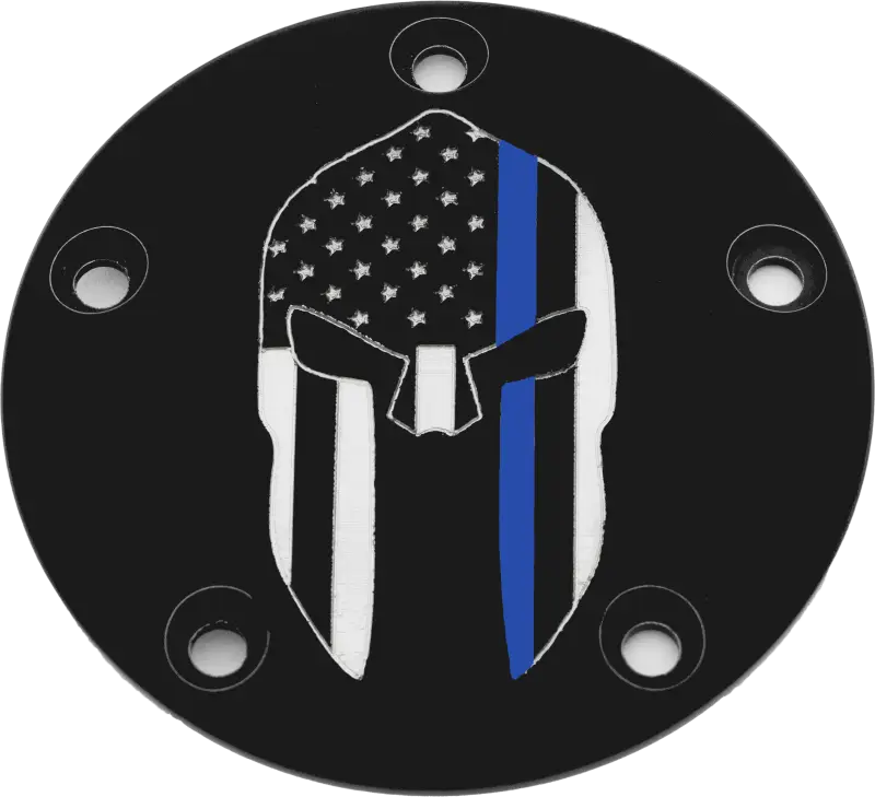 CUSTOM ENGRAVING Tc Timer Cover Sparta Blue Line Black