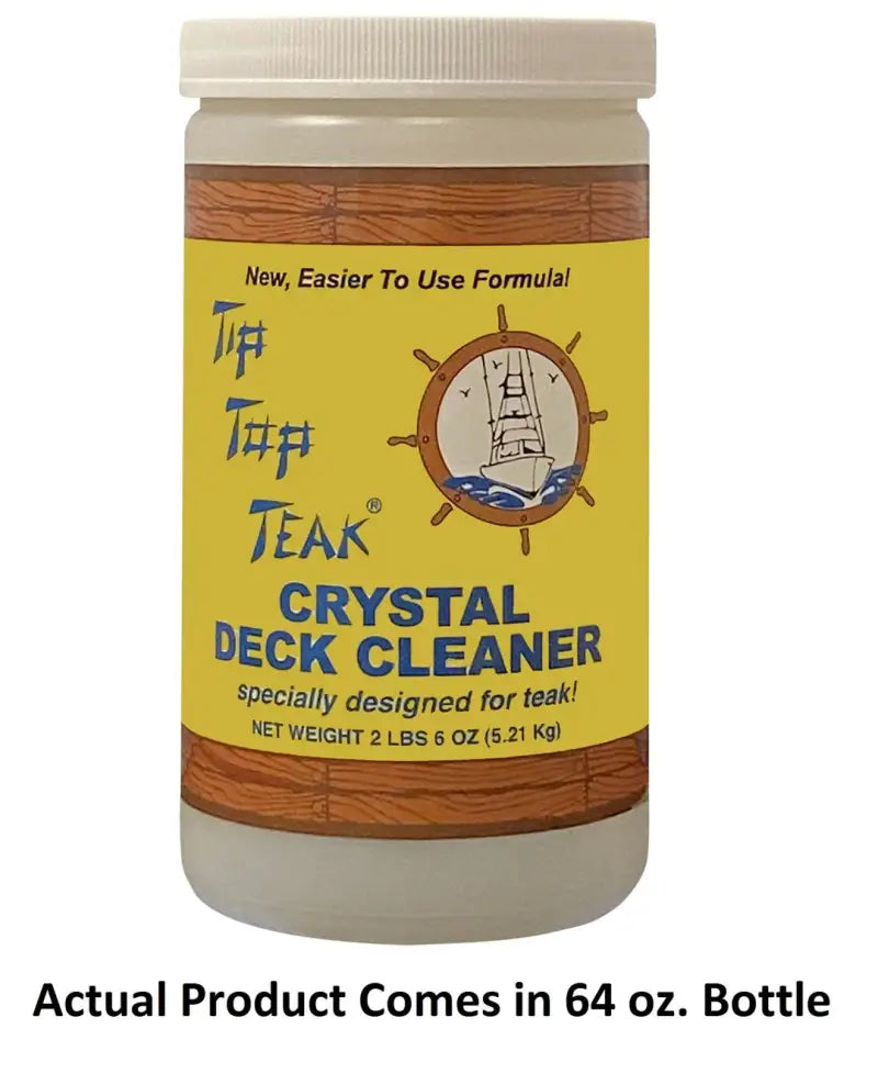Teak deck cleaner in a jar.