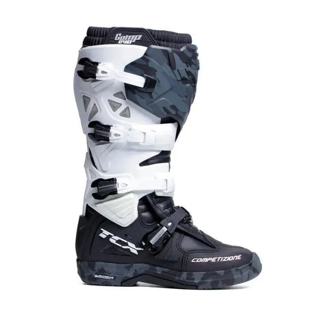 TCX Comp Evo 2 Michelin Boot Black/White/Camo Size - 42 - RV and Auto Parts