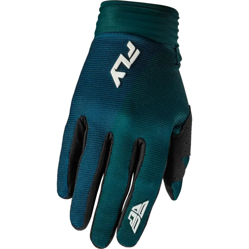 F 16 Gloves Teal/White Md - FLY RACING