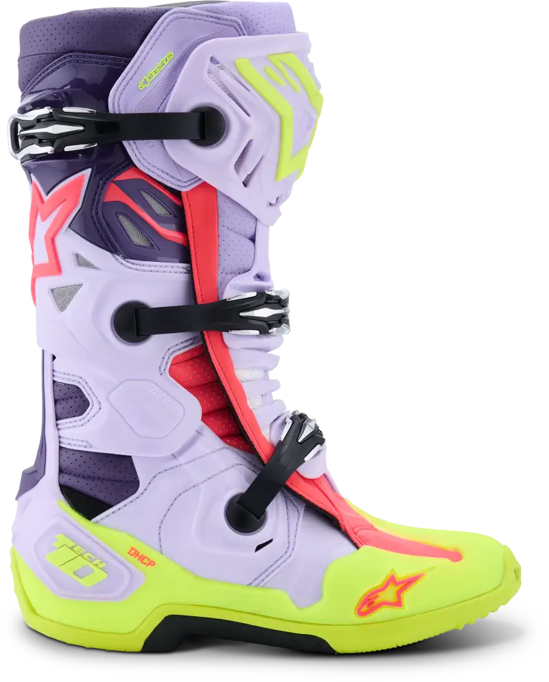 Tech 10 Supervented Purp/Ylw Fluo/Diva Pink 12 - ALPINESTARS