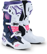 Tech 10 Wht/Violet/Nvy Bl/Pnk Fl 9 - ALPINESTARS