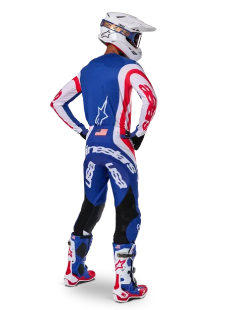 Techstar Union Limited Edition Pants Bright Red/Dark Blue/White Alpinestars 