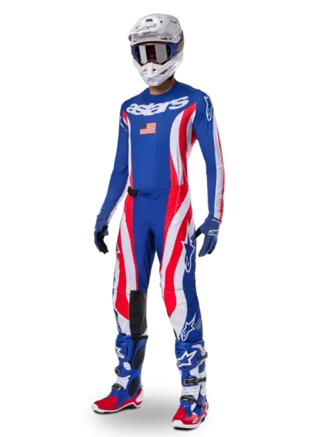 Techstar Union Limited Edition Pants Bright Red/Dark Blue/White Alpinestars 