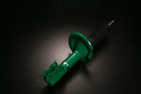 Green and black EnduraPro Plus shock absorber for Mitsubishi Lancer Evo X front end