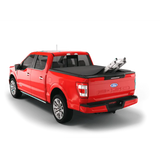 Red Ford F-150 pickup truck on tf1146-02 sawtooth tonneau cover model TF1146-02 Sawtooth