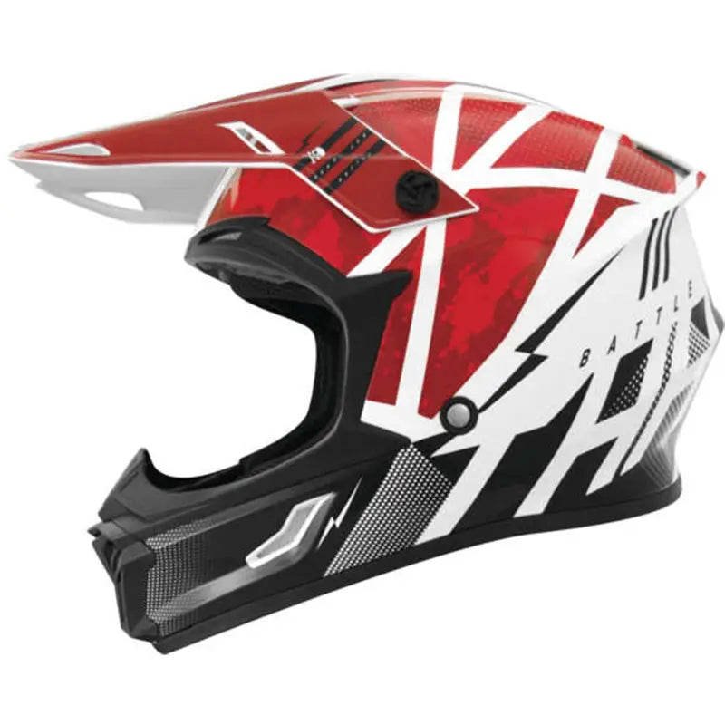 THH Helmets T710X Battle Red/Blk Md - 646390 - Misc Powersports