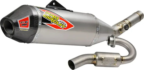 Titanium motorcycle exhaust system with carbon fiber cap and spark arrestor for RV parts