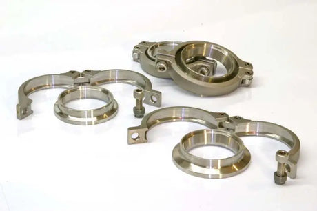 Stainless steel V-band clamps from TiALSport MVS optional clamp set for easy installation