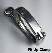 Stainless steel Ticon Industries 3in Tri-Clover Clamp with Silicone Gasket for heavy duty fitting