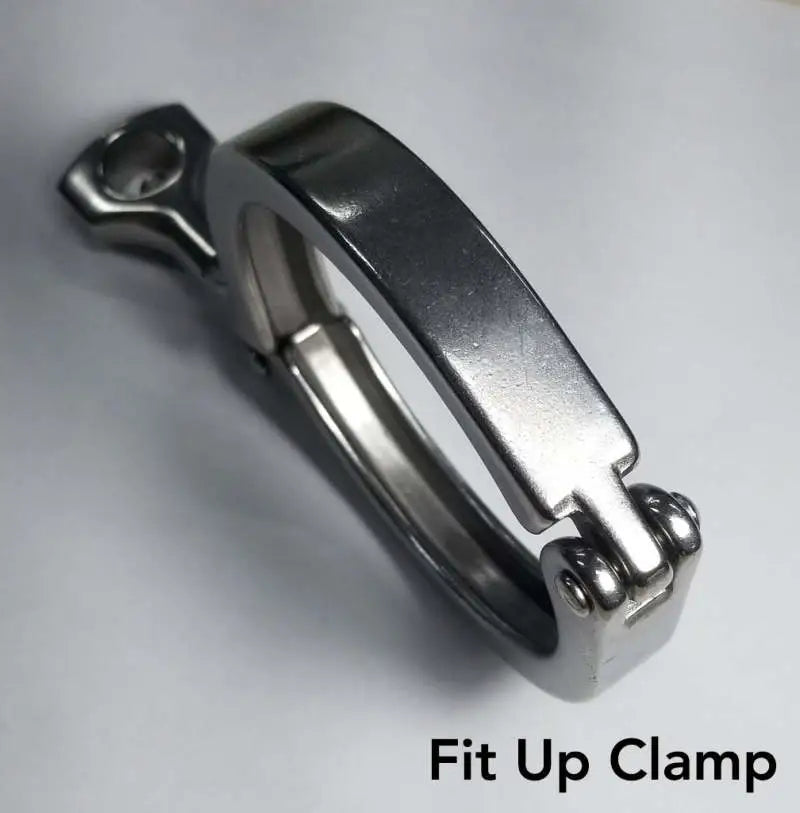 Stainless steel Ticon Industries 3in Tri-Clover Clamp with Silicone Gasket for heavy duty fitting