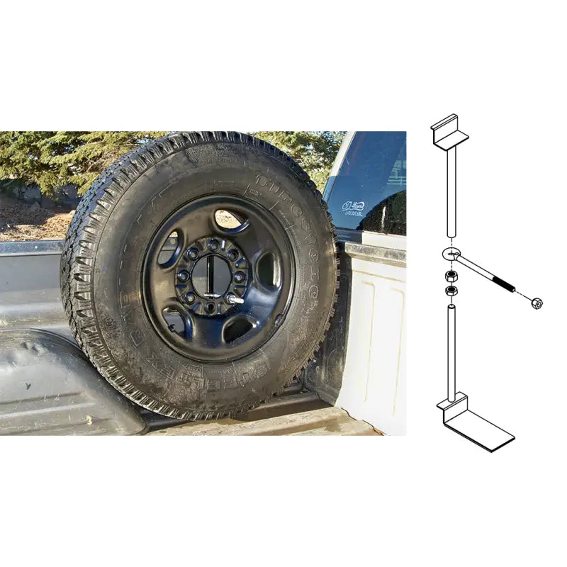 Titan Fuel Tanks 9901330 Titan Fuel Tanks Spare Tire Mount for Truck Beds (Includes Brackets and Hardward for Installation)