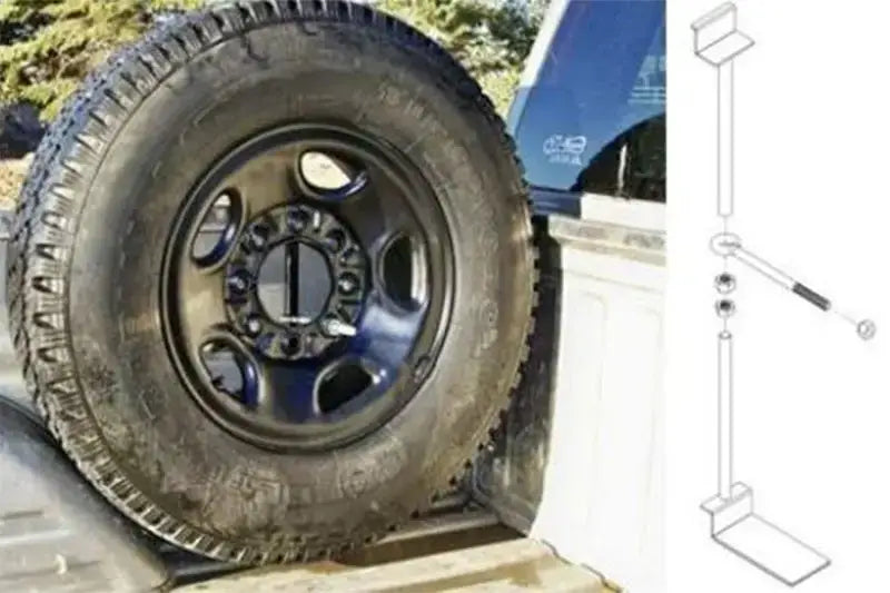 Titan Fuel Tanks Spare Tire Mount for Truck Beds (Includes Brackets and Hardward Installation) - & Automotive