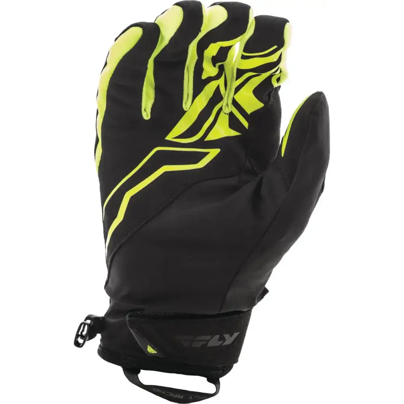 FLY RACING Title Gloves Black/Hi Vis Sz 07 for Powersports