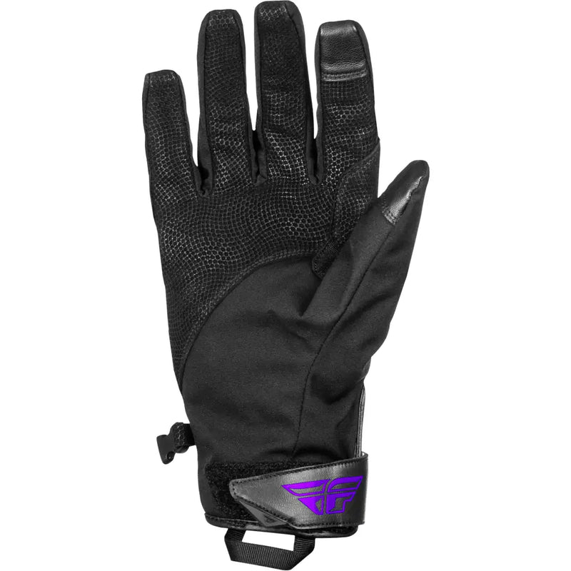 Title Long Gloves Black/Purple Md