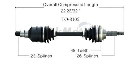 TO-8105 Trakmotive New Cv Axle - Shaft