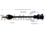 TO-8359 Trakmotive CV axle with rubber boots for vehicle’s drivetrain superior performance