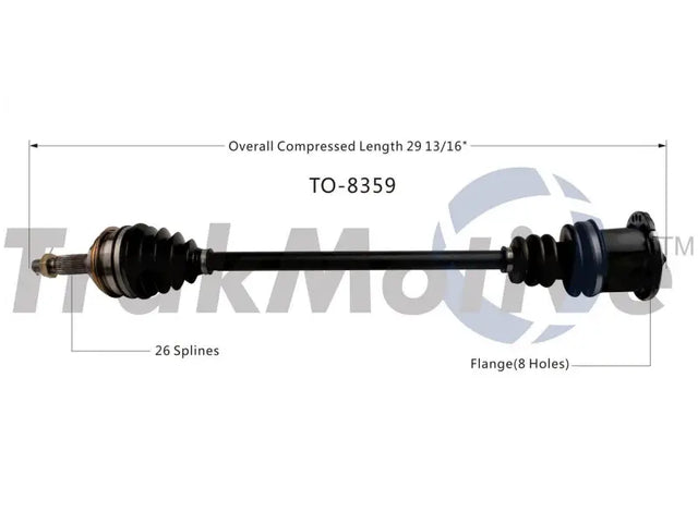 TO-8359 Trakmotive CV axle with rubber boots for vehicle’s drivetrain superior performance