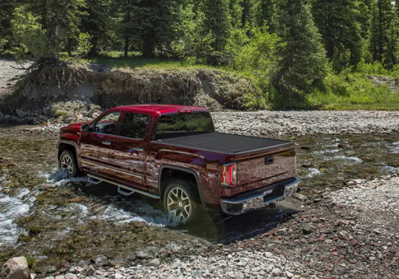 Tonneau Cover Power Retractable; Key Lockable; Black Matte; Polycarbonate; Without Stake Pocket Cutouts - Truck &