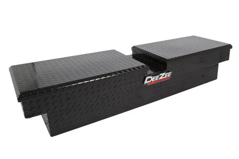 Tool Box Crossover; Gull Wing; Diamond Tread; Black Gloss Powder Coated Aluminum; 69-3/4 Inch Length x 20 Width 12.2