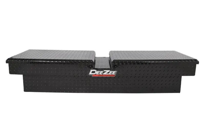 Tool Box Crossover; Gull Wing; Diamond Tread; Black Gloss Powder Coated Aluminum; 69-3/4 Inch Length x 20 Width 12.2