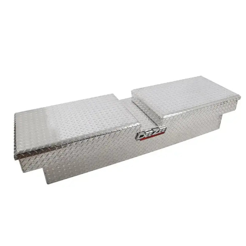 Tool Box Crossover; Gull Wing; Diamond Tread; Silver; Aluminum; 69-3/4 Inch Length x 20 Width 12.2 Height; 8.4 Cubic