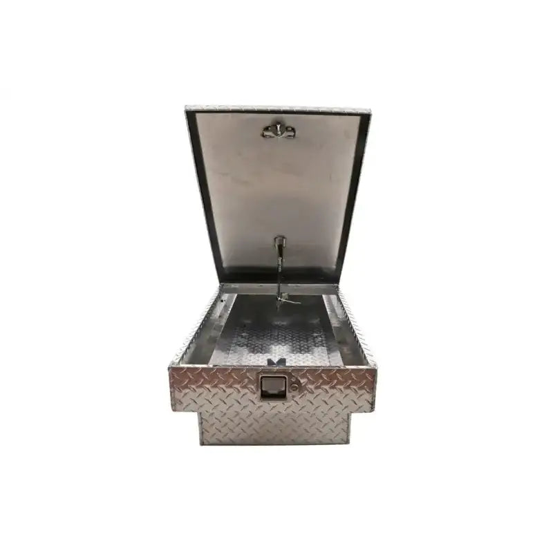Tool Box Crossover; Gull Wing; Diamond Tread; Silver; Aluminum; 69-3/4 Inch Length x 20 Width 12.2 Height; 8.4 Cubic