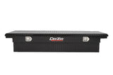 Tool Box Crossover Low Profile; Single Lid; Diamond Tread; Black Gloss Powder Coated Aluminum; 69-3/4 Inch Length x 20
