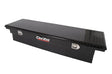 Tool Box Crossover Low Profile; Single Lid; Diamond Tread; Black Gloss Powder Coated Aluminum; 69-3/4 Inch Length x 20