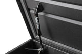 Tool Box Crossover Low Profile; Single Lid; Diamond Tread; Black Textured Powder Coated Aluminum; 69-3/4 Inch Length x