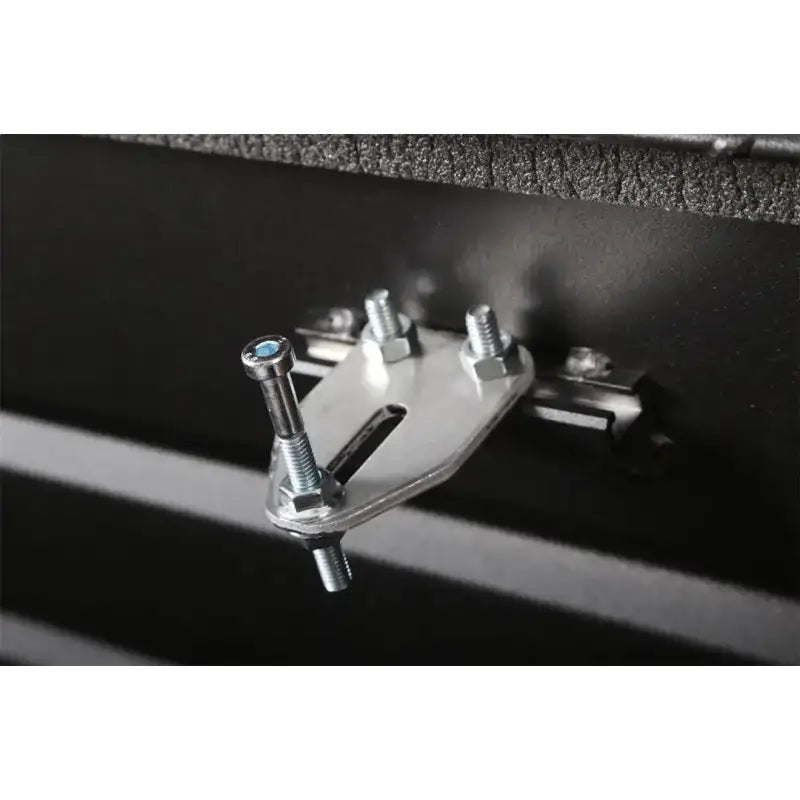 Tool Box Crossover Low Profile; Single Lid; Diamond Tread; Black Textured Powder Coated Aluminum; 69-3/4 Inch Length x