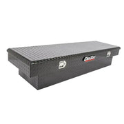 Tool Box Crossover; Single Lid; Diamond Tread; Black Gloss Powder Coated Aluminum; 69-3/4 Inch Length x 20 Width 12.2
