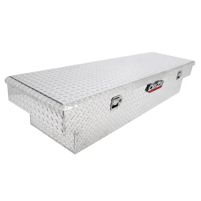 Tool Box Crossover; Single Lid; Diamond Tread; Silver; Aluminum; 69-3/4 Inch Length x 20 Width 12.2 Height; 8.4 Cubic