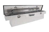 Tool Box Crossover Single Lid Narrow; Brite Tread; Aluminum; 69.75 Inch Length x 12 Width 14.25 Height; 5.75 Cubic Foot