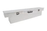 Tool Box Crossover Single Lid Narrow; Brite Tread; Aluminum; 69.75 Inch Length x 12 Width 14.25 Height; 5.75 Cubic Foot