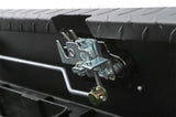 Tool Box Crossover Standard; Gull Wing; Diamond Tread; Black Textured Powder Coated Aluminum; 69-3/4 Inch Length x 20